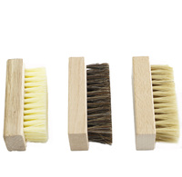Brosse de nettoyage pour baskets Kleartools 2025 en bois de hêtre et cuir suédé, poils de cheval, écologique, simple, 60g