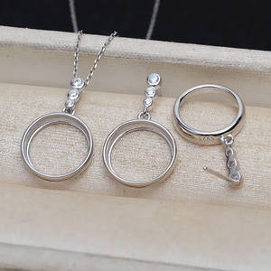 Soporte para pendientes de plata S925, engaste hueco para perlas de 12 mm, componentes para la fabricación de joyería DIY - Product Image 4