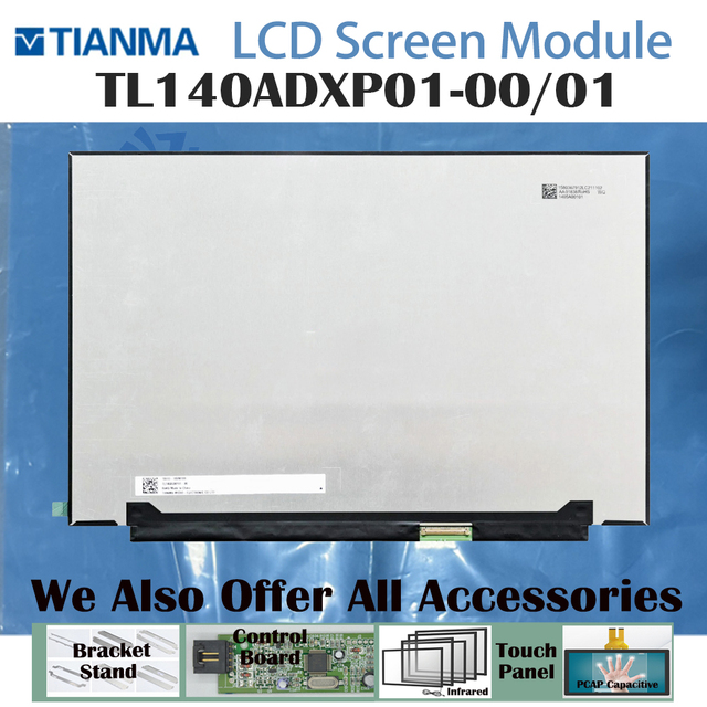 1000:1, 500 Cd/m² ,2560*1600, TL140ADXP01-00/01 No Touch 16:10  LCD 14.0" Screen Module  Laptop LCD Screen 40Pins 100%SRGB