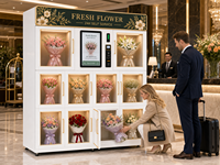 Distributeur automatique de fleurs fraîches, machine de vente de bouquets de fleurs réfrigérés pour centre commercial, hôtel, aéroport, commerce de détail