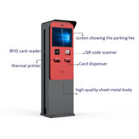 SDK multi-fungsi mesin penjual tiket diaktifkan dengan pengenalan wajah layar LCD kartu kredit Parkir luar ruangan kios pembayaran