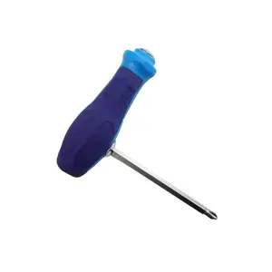 Custom 90 degree right angle bulk hexagonal retractable easy driver 2 in 1 two ways t handle screwdriver