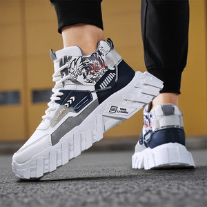 รองเท้าผู้ชาย HZ รุ่นปี 2025 สไตล์ใหม่สำหรับฤดูใบไม้ร่วง เพิ่มความสูง พื้นหนา ทนทานต่อการสึกหรอ ผ้าตาข่าย ระบายอากาศ แบบผูกเชือก เหมาะสำหรับกิจกรรมกลางแจ้งและกีฬาลำลอง - Product Image 4