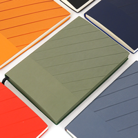 Carnet de notes professionnel A5 en cuir rigide avec pendentif métallique, reliure thermique, cadeau promotionnel