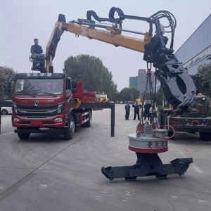 油圧式マグネットグラップル 電動スクラップ磁気グラバー 鉄スクラップ廃棄物用 - Product Image 3