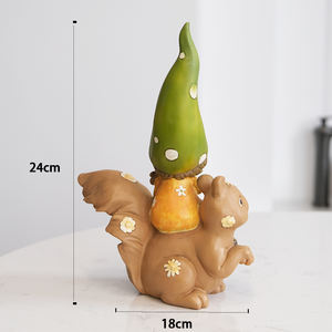 งานฝีมือทำจากเรซินคำพังเพยของโนมของตกแต่งสวนรูปดาวแคระน่ารักสำหรับกลางแจ้ง - Product Image 4