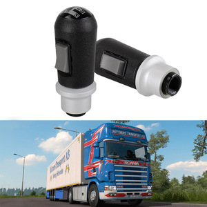 Scania Gear <b>Knob</b> 1377386 Black Leather Ergonomic <b>Shift</b> <b>Knob</b> For Scania 3 4 Series - Product Image 1