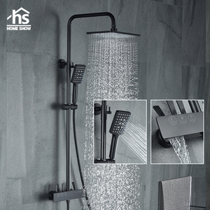 4 chức năng nhiệt độ Brass treo tường vòi hoa sen vòi LED ánh sáng phòng tắm vòi sen Set - Product Image 5