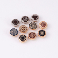 Botones a Presión Metálicos Personalizados con Logotipo para Accesorios de Ropa, 10 mm, Cuatro Partes, Cubierta de Aleación de Zinc, Rectangulares/Cuadrados, Plateados