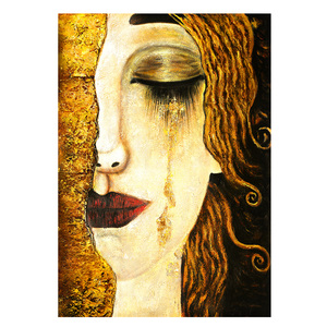 Artista classico <span class=keywords><strong>Gustav</strong></span> <span class=keywords><strong>Klimt</strong></span> lacrima astratta pittura a olio poster su tela stampe immagini artistiche da parete per soggiorno Cuadros - Product Image 2