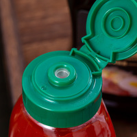 Bouteille en plastique de 16 oz (500 ml) sans BPA pour ketchup, mayonnaise, vinaigrette, confiture, sauce barbecue, sauce à presser