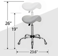 Tabouret ergonomique moderne en cuir synthétique, chaise de bureau pivotante à hauteur réglable pour salon de beauté