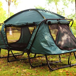 Camping en plein air deux-en-un tente simple pliante lit <span class=keywords><strong>de</strong></span> marche tente <span class=keywords><strong>de</strong></span> pêche étanche à la pluie portable - Product Image 2