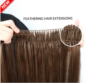 Menselijk Haar Leverancier 100% Menselijk Haar Hand Geweven Inslag Vaak Gebruikt In Israel Veer Hair Extensions