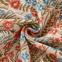Nappe Jacquard Tissée à Motifs Floraux Style Campagne Européenne Personnalisable avec Franges Décoratives pour Usage Domestique, Vente en Gros et Revendeurs
