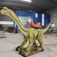 Tour de dinosaure animatronique de divertissement pour enfant tour de Dino à jetons électrique pour parc d'attractions