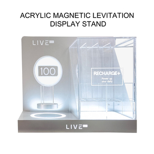 Factory <strong>Customized</strong> Acrylic Magnetic Levitation Product <strong>Display</strong> Stand Removable Charging Rotating Light Box Plexiglass Rack - Product Image 4