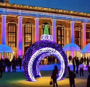 Decoración <span class=keywords><strong>de</strong></span> calle comercial 3D <span class=keywords><strong>gigante</strong></span> Led bola arco iluminación grandes esferas <span class=keywords><strong>de</strong></span> <span class=keywords><strong>Navidad</strong></span> al aire libre con luces para Centro Comercial - Product Image 3