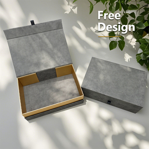 High Quality Recyclable Cardboard <b>Box</b> <b>Clothes</b> Packaging Luxury Black Foldable Collapsible Custom Magnetic Rigid Gift Sponge - Product Image 1