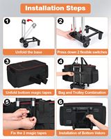 Grand sac de transport pour câbles DJ en ABS avec roulettes, séparateurs amovibles, doublure rembourrée, imperméable, pour équipement musical professionnel
