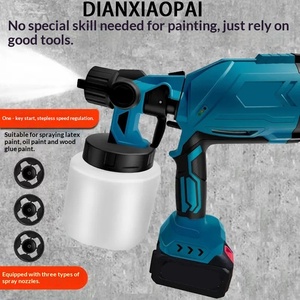 <span class=keywords><strong>Pistola</strong></span> de Pintura Eléctrica, <span class=keywords><strong>Pistola</strong></span> Rociadora con Batería de Litio, Máquina de Recubrimiento de Alta Atomización, 22 Presiones, 10 Anchos de Patrón para Pintura - Product Image 1