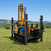 Machine de forage de puits d'eau pneumatique DTH, foreuse de puits de 200 m, moteur diesel, foreuse de puits sur chenilles