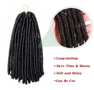 Extensiones <span class=keywords><strong>de</strong></span> Cabello Sintético Suave Tipo Faux Locs para Crochet, <span class=keywords><strong>Trenzas</strong></span> <span class=keywords><strong>Africanas</strong></span> Gruesas para <span class=keywords><strong>Niñas</strong></span> - Product Image 3
