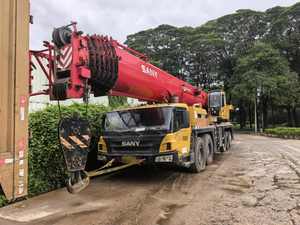 Grue sur chenilles Sany 2021 STC1000C de 100 tonnes, flèche à 7 sections, 5 essieux, 45 000 km de kilométrage, moteur, pompe, boîte de vitesses, composants principaux d'occasion - Product Image 2