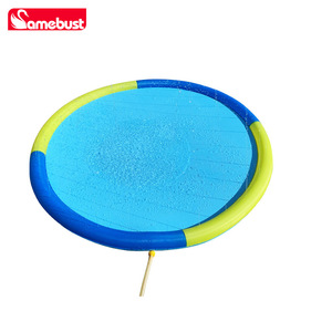 Tapis gonflable à jet d'eau Amebust, rond de 170 cm, pour jeux en plein air pour enfants et animaux domestiques, avec fonction d'arrosage - Product Image 4