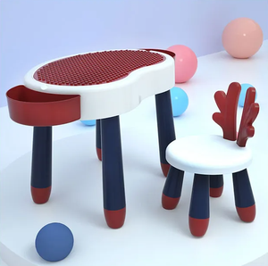 Muebles para niños de plástico PP multifunción de un solo nivel, mesa de estudio para niños, juego de actividades para guardería, dormitorio de <span class=keywords><strong>Lego</strong></span>, sala de estar - Product Image 6