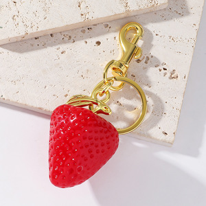 พวงกุญแจผลไม้หลากสีสันน่ารักสไตล์หวานใหม่ ของตกแต่งกระเป๋าแฟชั่น ของขวัญสำหรับสาวๆ เครื่องประดับ - Product Image 2