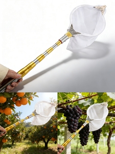 Récolteuse de fruits semi-automatique <span class=keywords><strong>en</strong></span> alliage d'aluminium de couleur jaune, taille du port 82,6 pouces, <span class=keywords><strong>hauteur</strong></span> réglable - Product Image 2