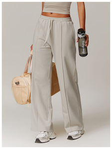 <span class=keywords><strong>Pantalon</strong></span> de survêtement décontracté pour <span class=keywords><strong>femme</strong></span>, taille haute élastique, coupe droite, <span class=keywords><strong>avec</strong></span> poches – Nouvelle collection très prisée - Product Image 3