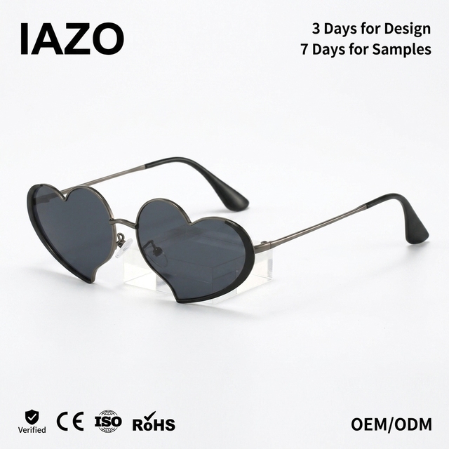New love Sunglasses Europe and the United States Personality Metal Fashion Heart-shaped Glasses Sweet and Cute Sunglasses