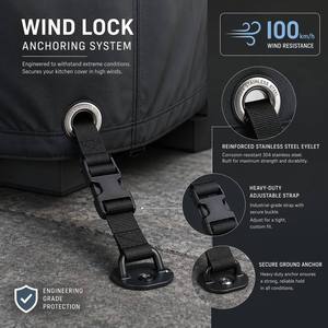 Bâche en PVC sur mesure Estate-Shield à ajustement précis, en forme <span class=keywords><strong>de</strong></span> L, pour cuisine extérieure, imperméable, anti-UV, robuste, pour îlot <span class=keywords><strong>de</strong></span> barbecue - Product Image 4