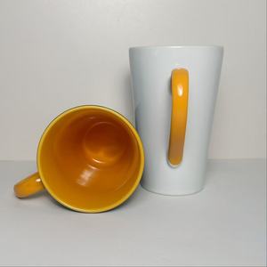 Custom Ceramic <b>Mug</b> Straight Shape With Handle Single Cup Promotional Drinkware Zibo Origin Part Number 7111 - Product Image 4
