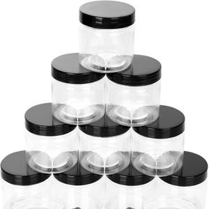 Pet Plastic Jar custom Logo Child Resistant Flower Hemp Plastic Jar with Child-Proof Lids and Pressure Sensitive Cap Liners
