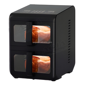 Aoja thương mại 12L Giỏ kép Nồi chiên không khí-1230W mỗi ngăn kéo, Hẹn giờ độc lập & <span class=keywords><strong>Temp</strong></span>, nồi chiên không khí công suất lớn ngăn xếp đôi - Product Image 1