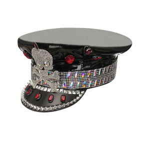 Festival de música para <span class=keywords><strong>mujer</strong></span>, <span class=keywords><strong>sombrero</strong></span> de capitán <span class=keywords><strong>Steampunk</strong></span> con diamantes de imitación a granel con gafas para Halloween, fiesta de Navidad, disfraz de Cosplay - Product Image 2