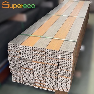 Hiện Đại 140x22 Mét Hollow WPC ngoài trời decking gỗ không thấm nước nhựa <span class=keywords><strong>composite</strong></span> sàn gỗ Xử lý bề mặt hạt chải - Product Image 4