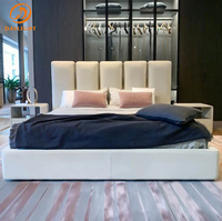 Plate-forme de couchage simple, turquie, lit blanc, meubles en velours, cadre en bois, lit king size simple pour une personne