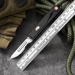 Navajas Utilitarias EDC, Navajas Pequeñas para Llavero # Cuchillo Plegable con 24 Cuchillas de Repuesto para Hombre, para Uso en Exteriores y Desollado - Product Image 2