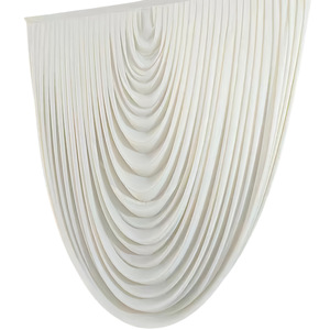 Grand rideau de fond de scène en tissu pour mariage, tissu d'arc de scène, rideau de plafond, décoration de plafond de salle de banquet de mariage - Product Image 6