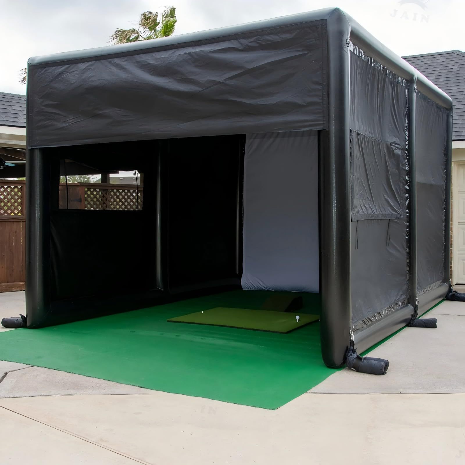 Commercial PVC Portable Inflatable Golf Simulator Enclosure Outdoor for ...