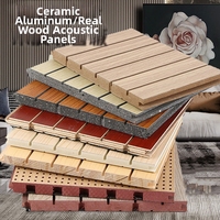 Panneaux acoustiques en céramique, aluminium et bois perforés, ignifuges et insonorisants pour salles de conférence, auditoriums et gymnases