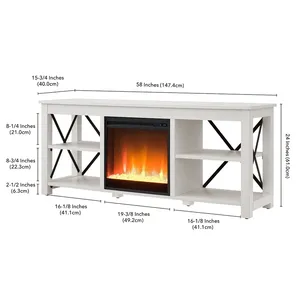 Los muebles de sala de estar <span class=keywords><strong>Fis</strong></span> hasta 65 "aterrizaje con soporte de TV de chimenea para sala de estar - Product Image 3