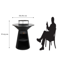 Brasero Plancha d'extérieur à bois durable avec gril BBQ pour jardin et cour – Meilleures ventes
