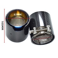Embouts d'échappement DEX pour M2 F87 M3 F80 M4 F82 F83, kit de mise à niveau du tuyau d'échappement, 4 pièces, en fibre de carbone bleue, embouts de silencieux