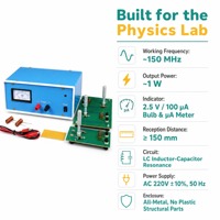 Démonstrateur de résonance électrique, circuit LC, transfert de puissance sans fil, microampèremètre analogique 150 MHz, lecture, utilisation en classe