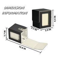 Boîte de rangement pour cartes de jeu de société JUZI en cuir PU imperméable avec fenêtre latérale pour cartes Yugioh TCG